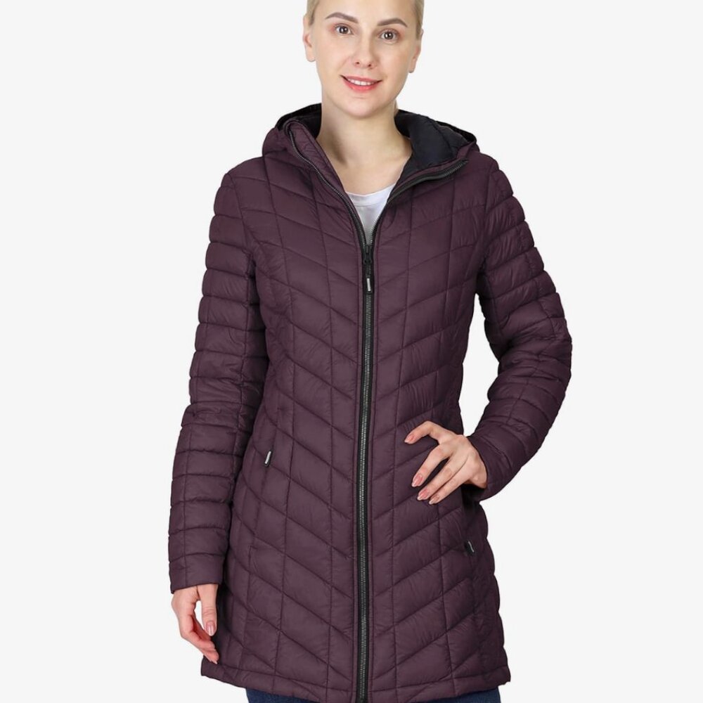 Outdoor Ventures Women's Maryan Hooded Ultra Lightweight Warm Thermolite Puffer